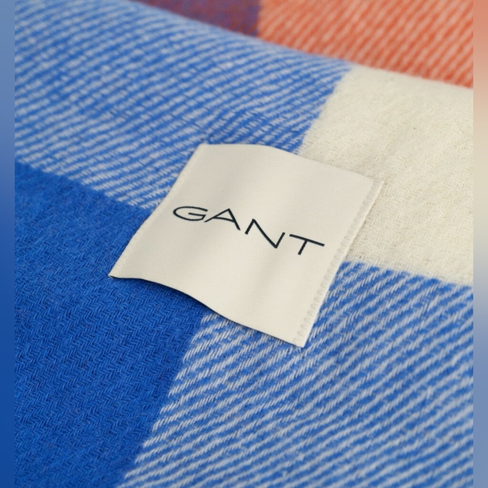Gant- Checked Woven Scarf- Fringed Edges- Brand new!!! One size! - Picture 3 of 6